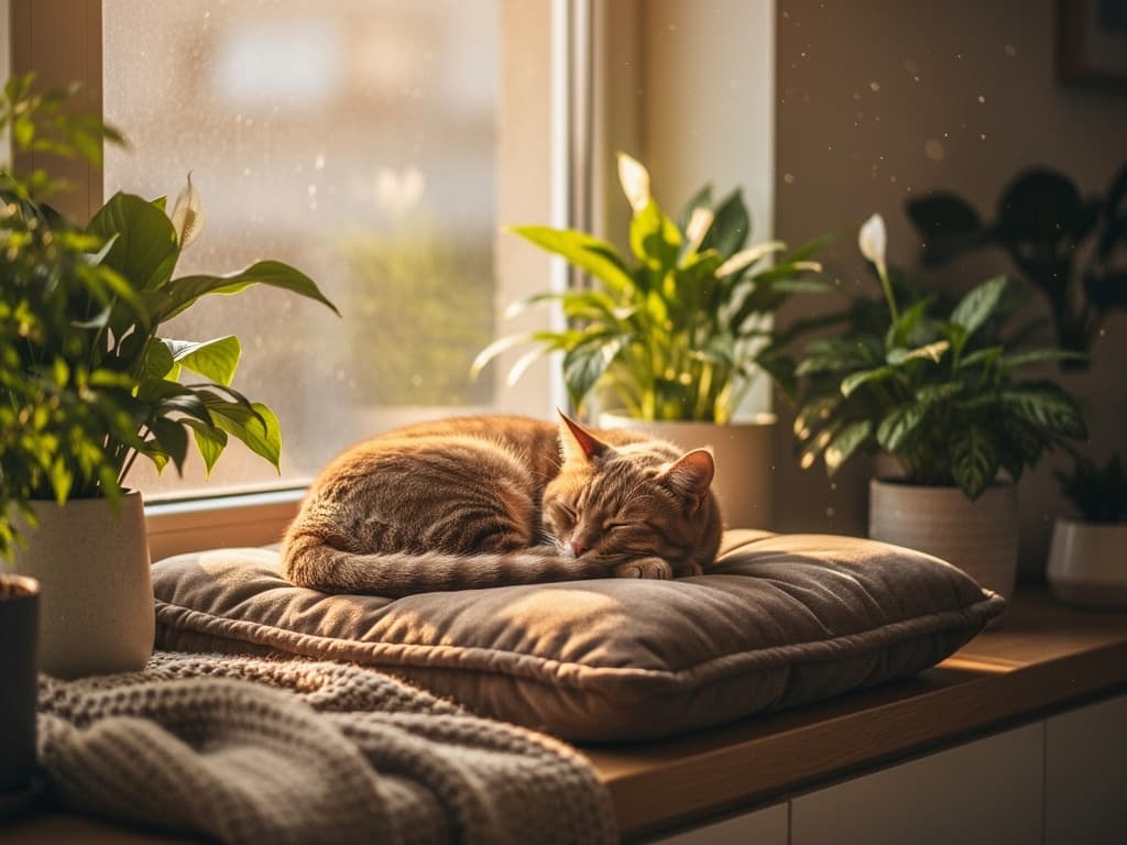 Calm and content cat