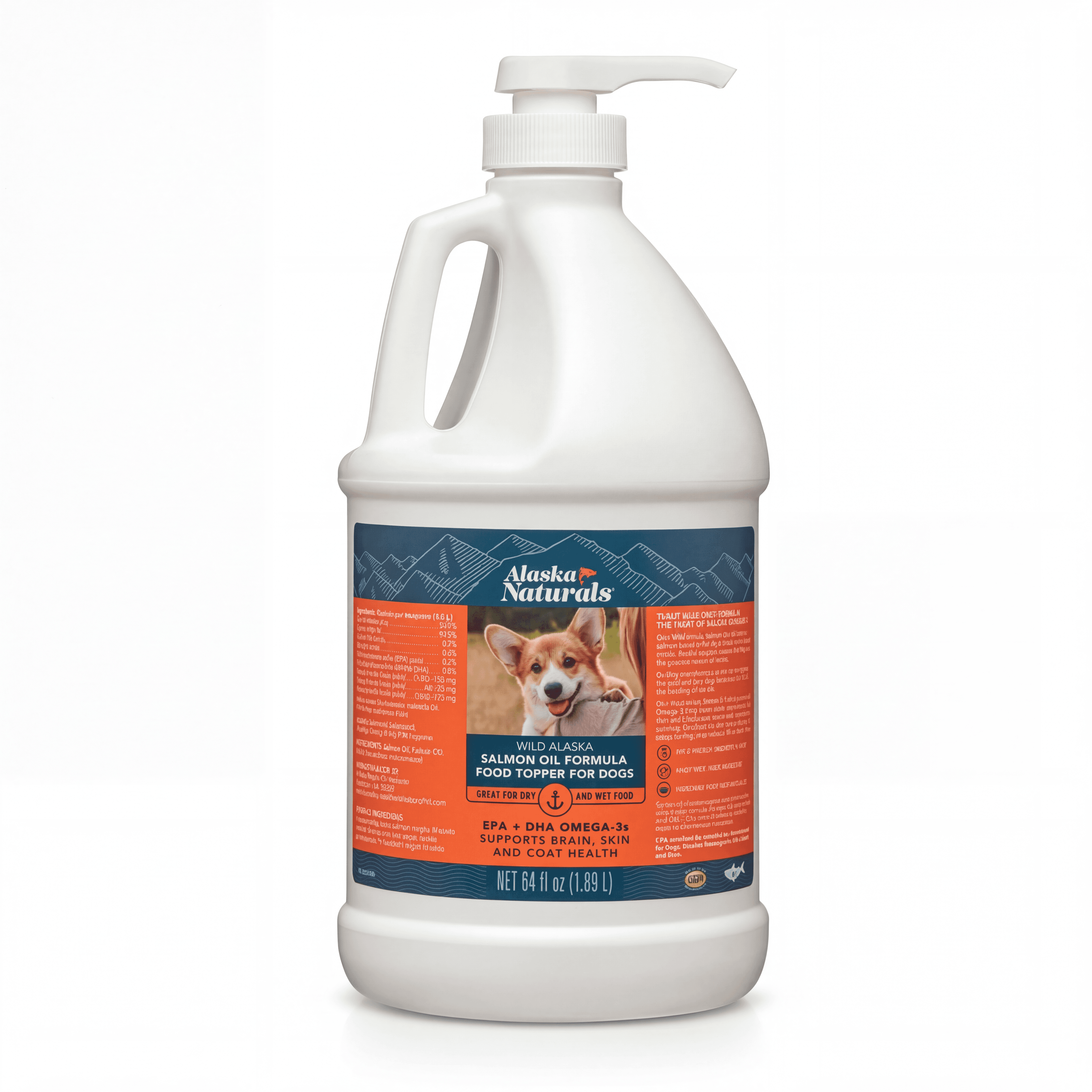 Salmon Oil Formula For Dogs Salmon 64oz. — studio white