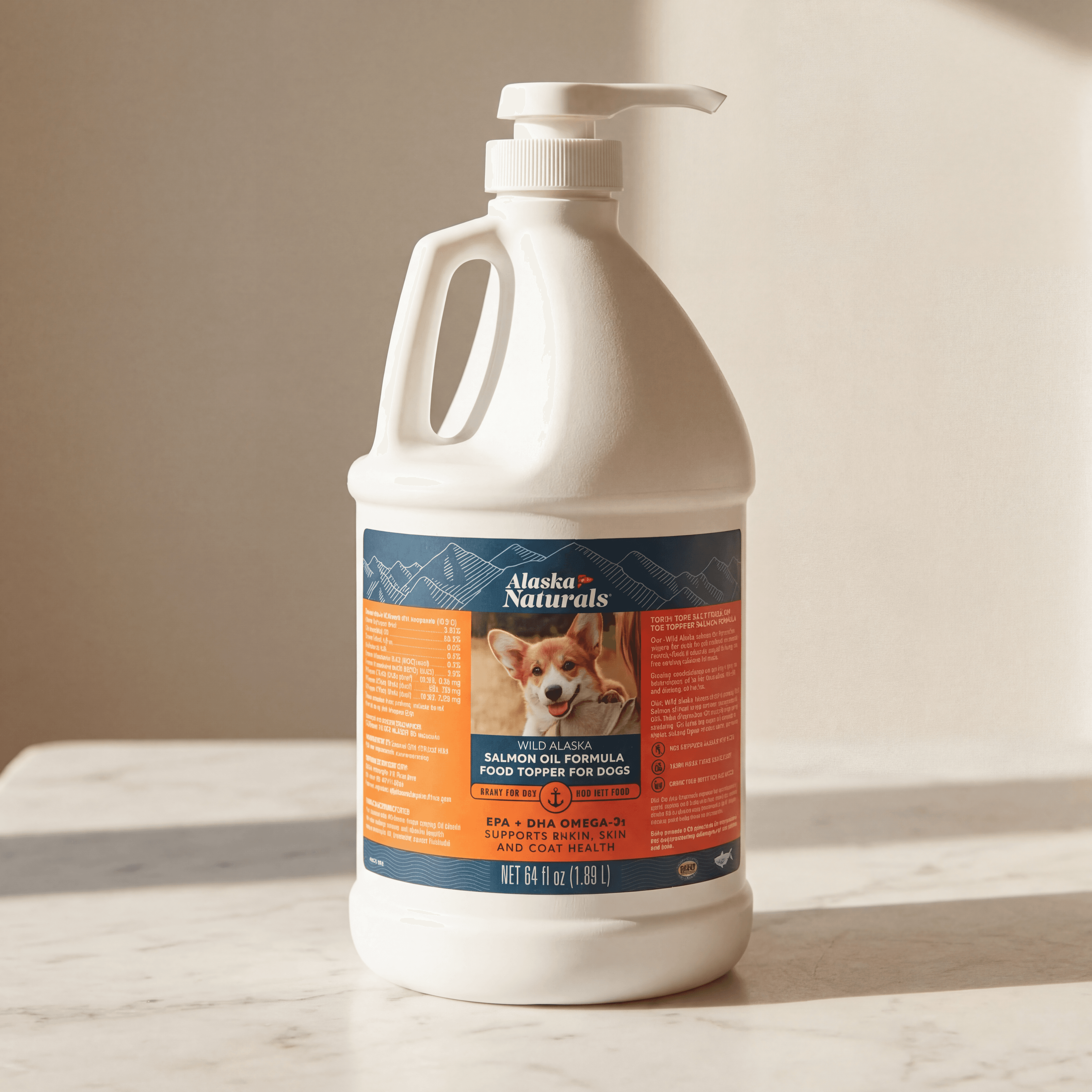 Salmon Oil Formula For Dogs Salmon 64oz. — warm marble