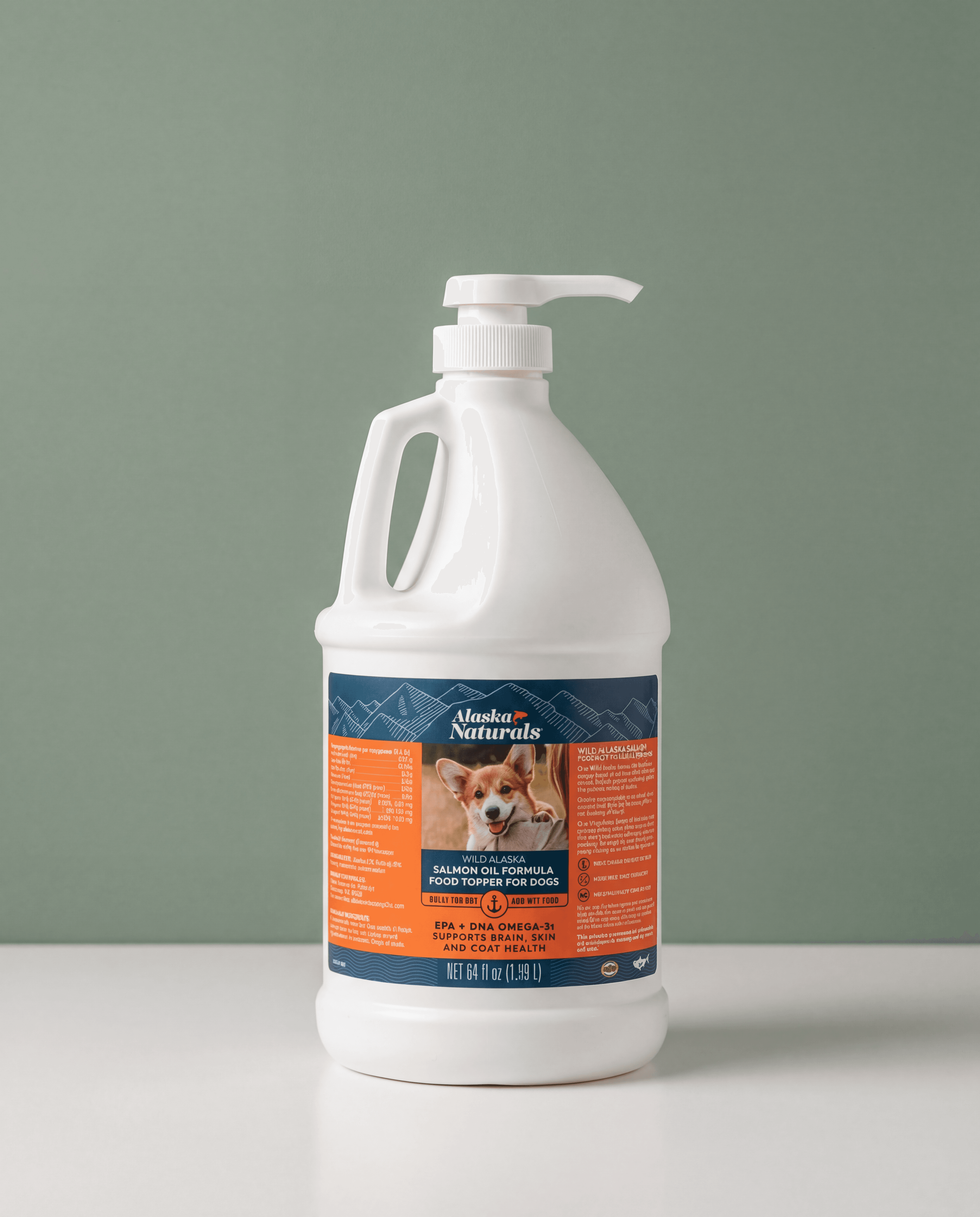 Salmon Oil Formula For Dogs Salmon 64oz. — sage backdrop