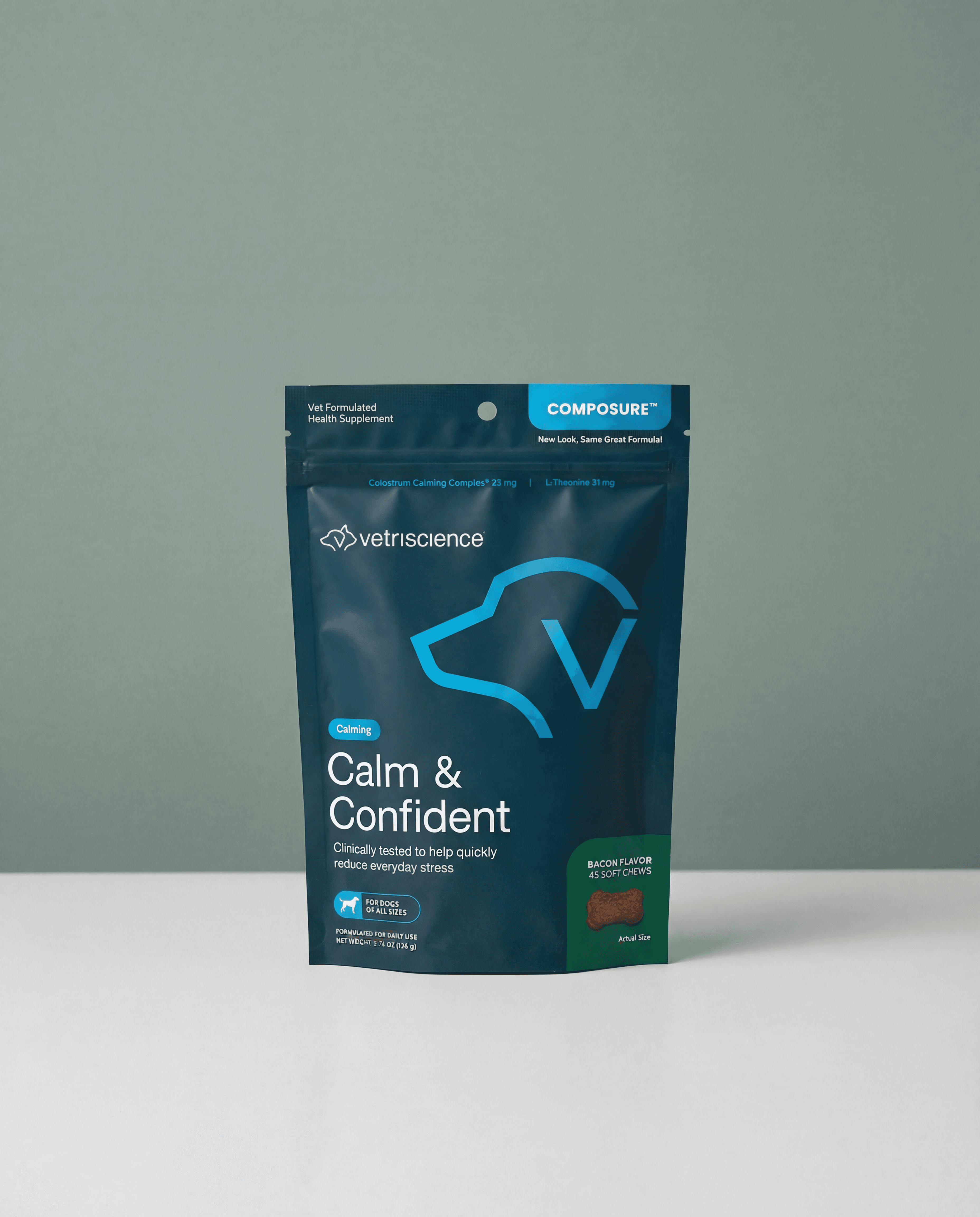 VetriScience Dog Composure Calming Chews — sage backdrop