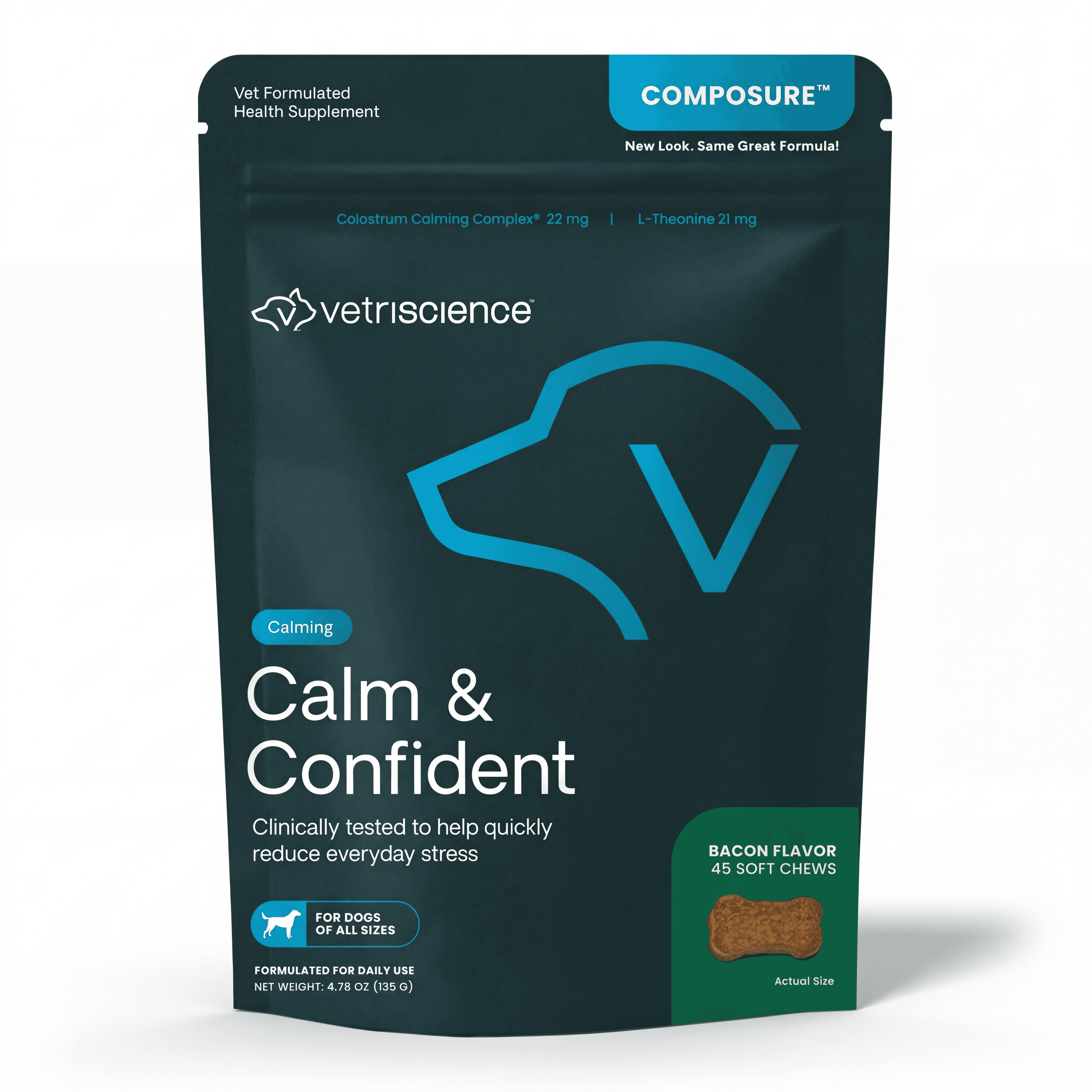 VetriScience Dog Composure Calming Chews — three quarter angle